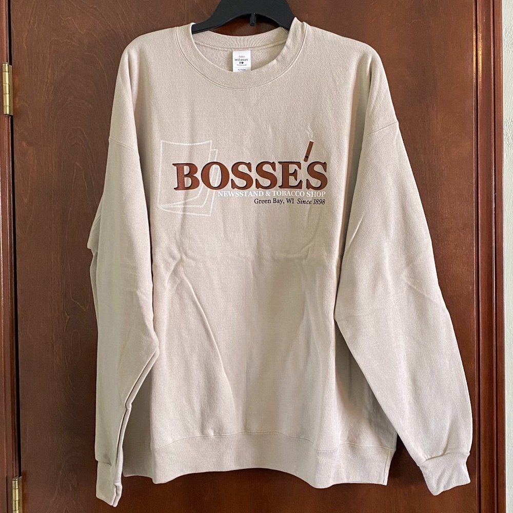 Bosse's News Green Bay Tan Crewneck v2